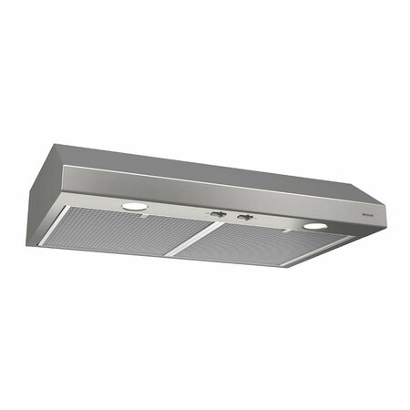 ALMO Glacier 42-Inch Convertible Stainless Steel Range Hood with 300 CFM Blower and Halogen Lighting BCSD142SS